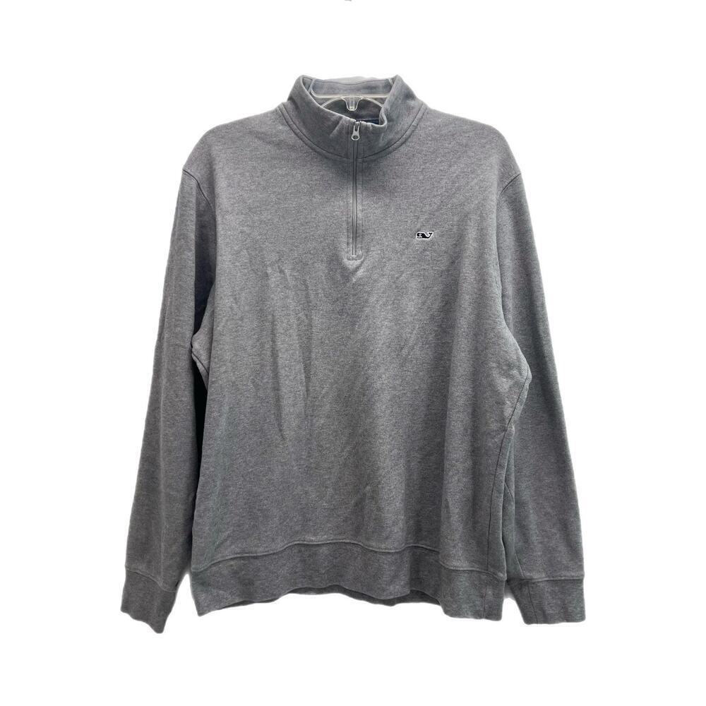 Vineyard Vines Men’s Quarter Zip Pullover Sweater Large 100% Pima Cotton Peru